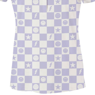 Swingjuice - Camisa polo feminina com sorriso no rosto para golfe