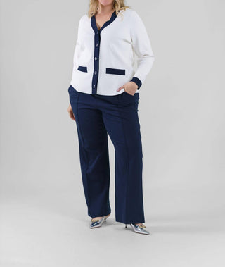 Cápsula 121 - Jaqueta Hilda de manga comprida e decote em V - Plus