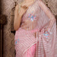 Zaalima Fashion - Organza Saree With Sequin & Floral Embroidery