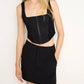 Good American - Poplin Bustier Corset Crop Top