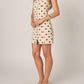 2.7 August Apparel - Polka Dot Linen Strapless Dress