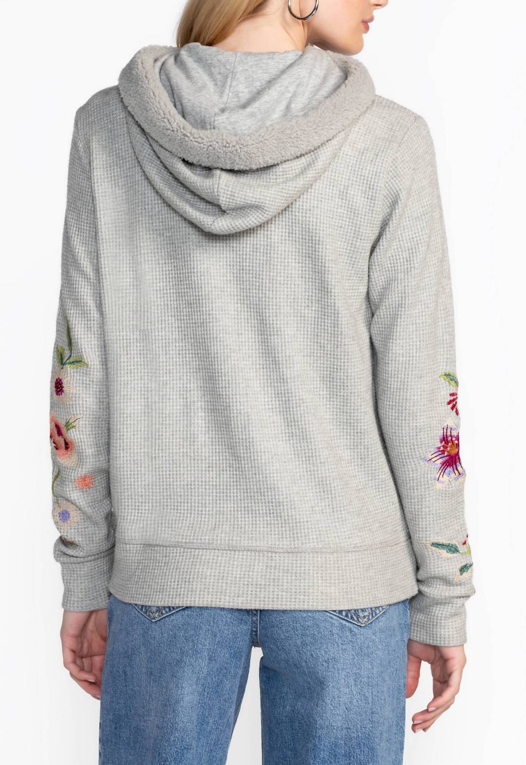 Johnny Was - Colette Metallic Zip Up Hoodie