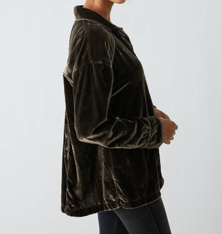 Free People - Camisa de manga comprida de veludo Marianne