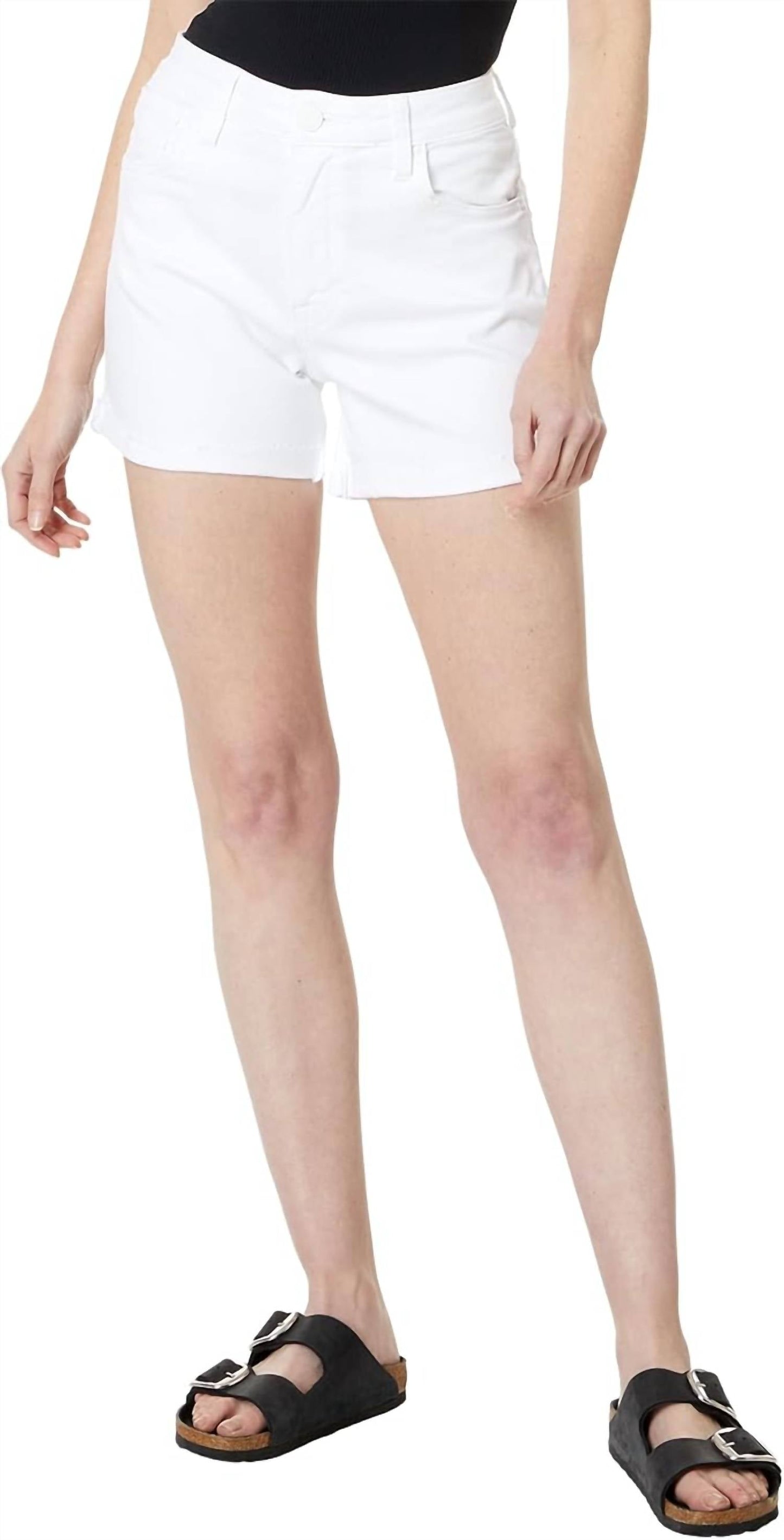 Kut From The Kloth - Shorts jeans de cintura alta com punho enrolado