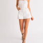 Le Lis - Strapless Denim Romper