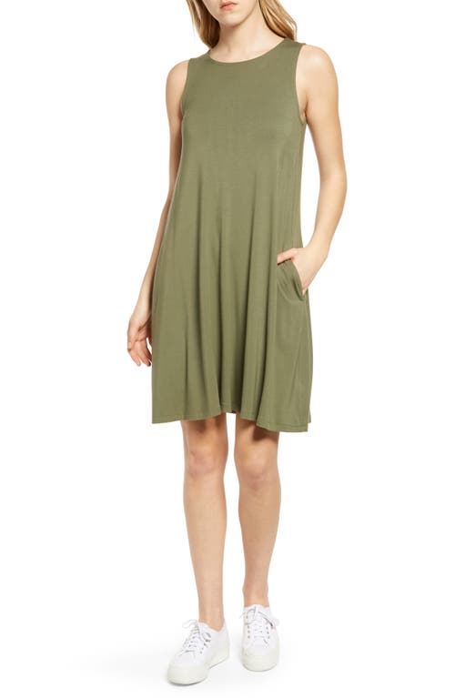 Vestido Caslon sem mangas rodado verde azedinha