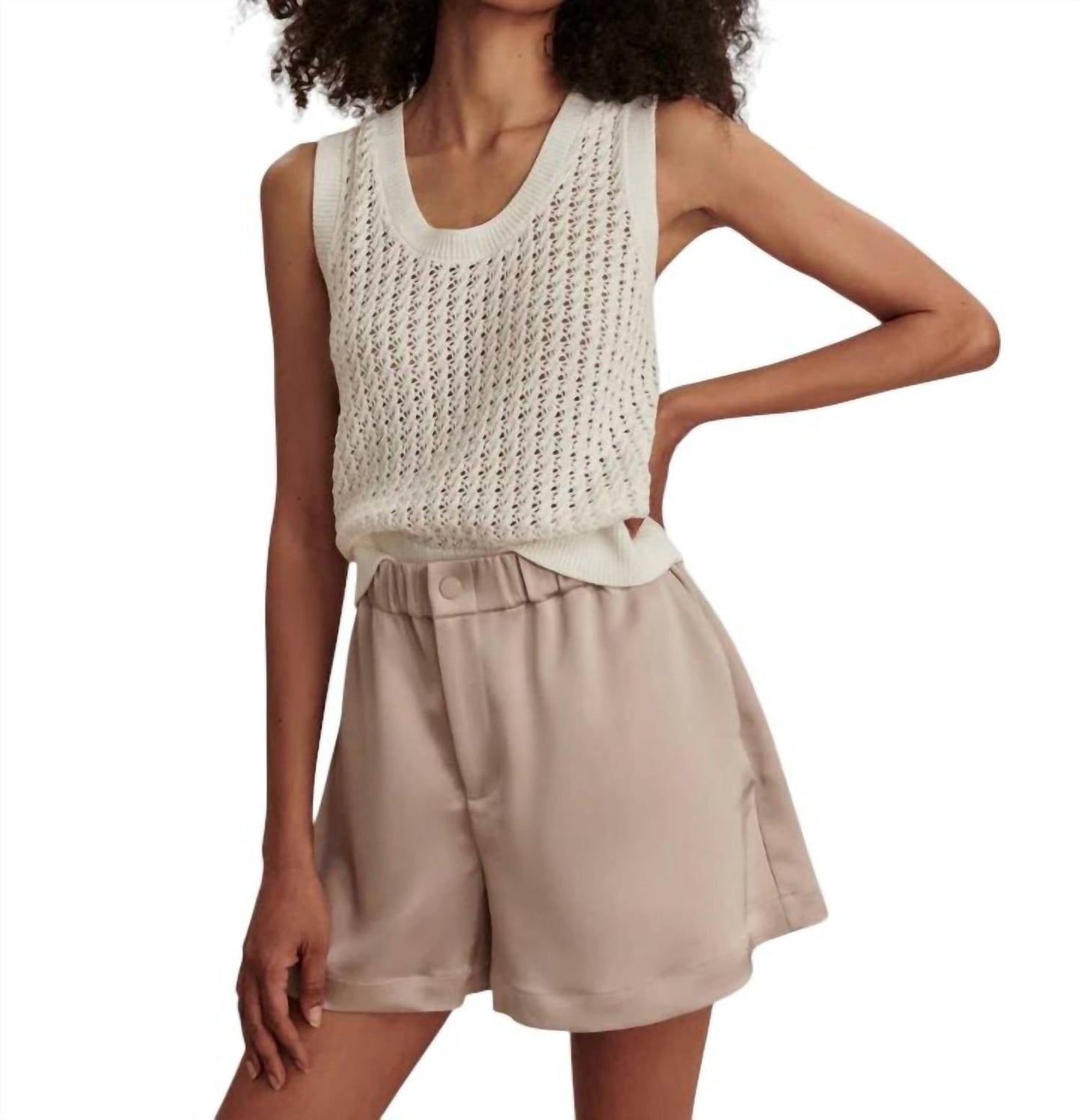 Varley - Ferns Open Knit Tank Top