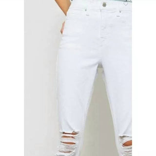 Topshop - Calça Jeans Skinny Jamie Moto Rasgada de Cintura Alta