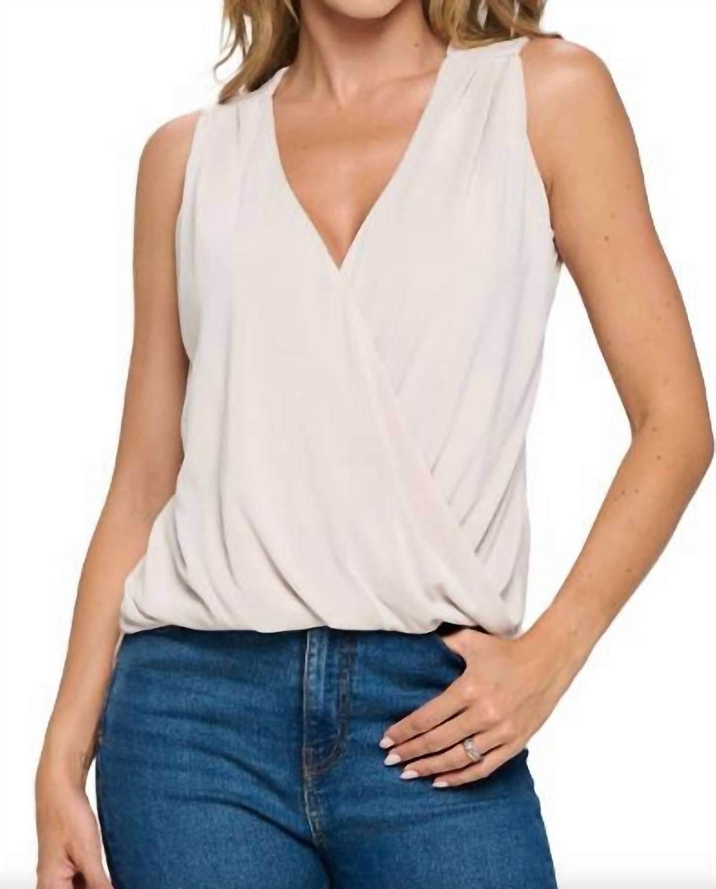 Ariella - Sleeveless Drape Tank