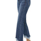 Risen - High Rise Frey Hem Ankle Bootcut Jeans