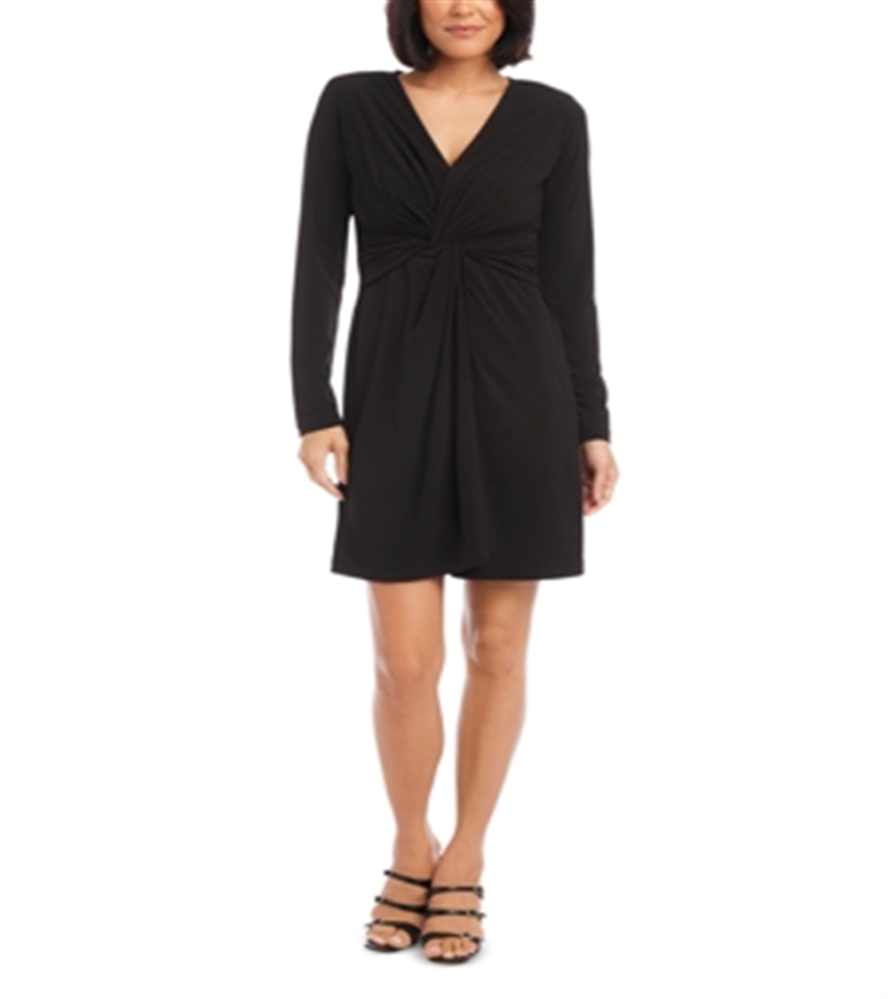 Vestido Karen Kane com frente torcida, preto