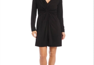 Vestido Karen Kane com frente torcida, preto