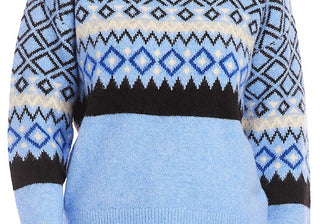 Suéter Karen Kane Jacquard Azul Marinho