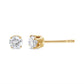 AGS Certified 14K Yellow Gold 1/2 Cttw 4 Prong Set Brilliant Round-Cut Solitaire Diamond Push Back Stud Earrings (O-P, Color, SI2-I1 Clarity)