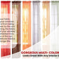 Pacote com 4 unidades da J&amp;V TEXTILES: Painéis de cortina transparentes sólidos