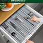 Utensil Drawer Organizer, Gray (5 Slots)