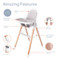 Cadeira alta de luxo 6 em 1 Children of Design com almofada
