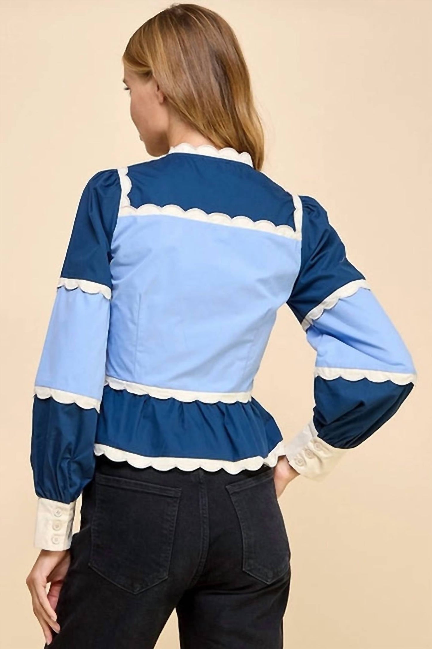 Tcec - Peplum Color Block Top