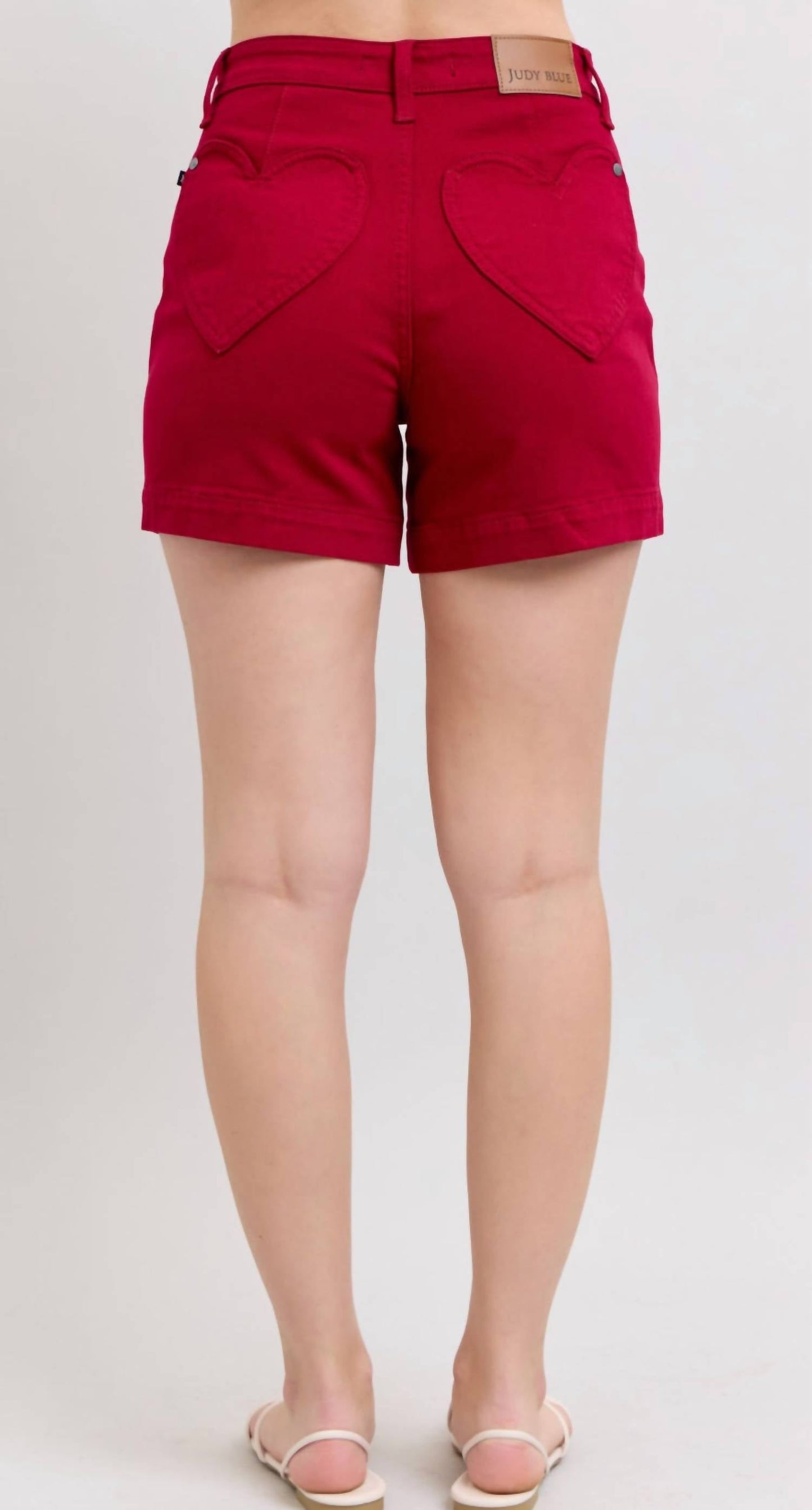 Judy Blue - Red Heart High Waisted Judy Blue Shorts