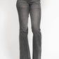Judy Blue - Full Size Midi Rise Tummy Control Release Hem Flare Jeans