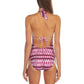 Kenneth Cole - V-Plunge Halter One Piece Swimsuit