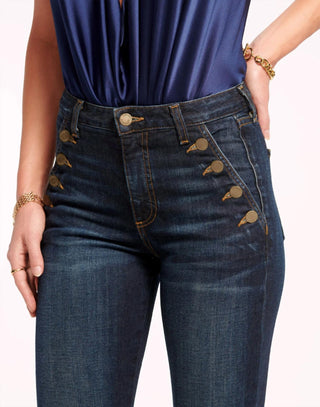 Ramy Brook - Calça Jeans Flare Helena de Cintura Alta