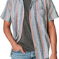 Lucky Brand - Striped Short Sleeve Camp Collar