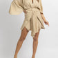 Mable - LINEN DOLMAN SLEEVE MINI DRESS
