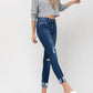 Vervet By Flying Monkey - High Rise Distressed Clean Cut Crop Skinny Jeans