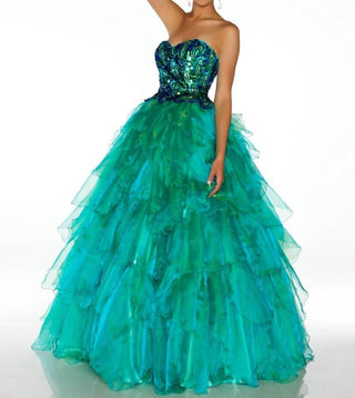 Mac Duggal - VESTIDO DE FORMATURA COM TULE E LANTEJOULAS