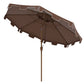 Outsunny 9' Patio Umbrella with Push Button Tilt and Crank