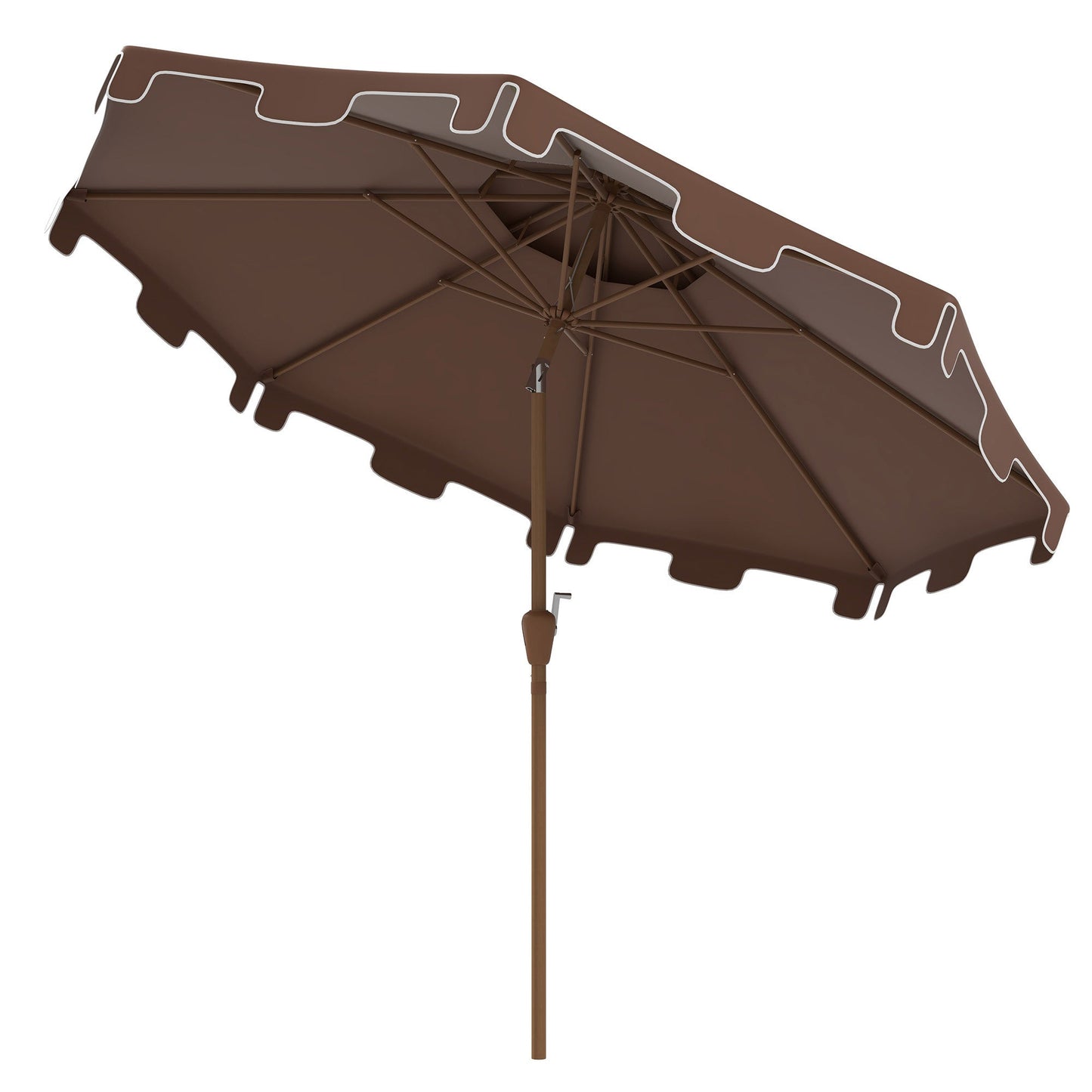 Outsunny 9' Patio Umbrella with Push Button Tilt and Crank
