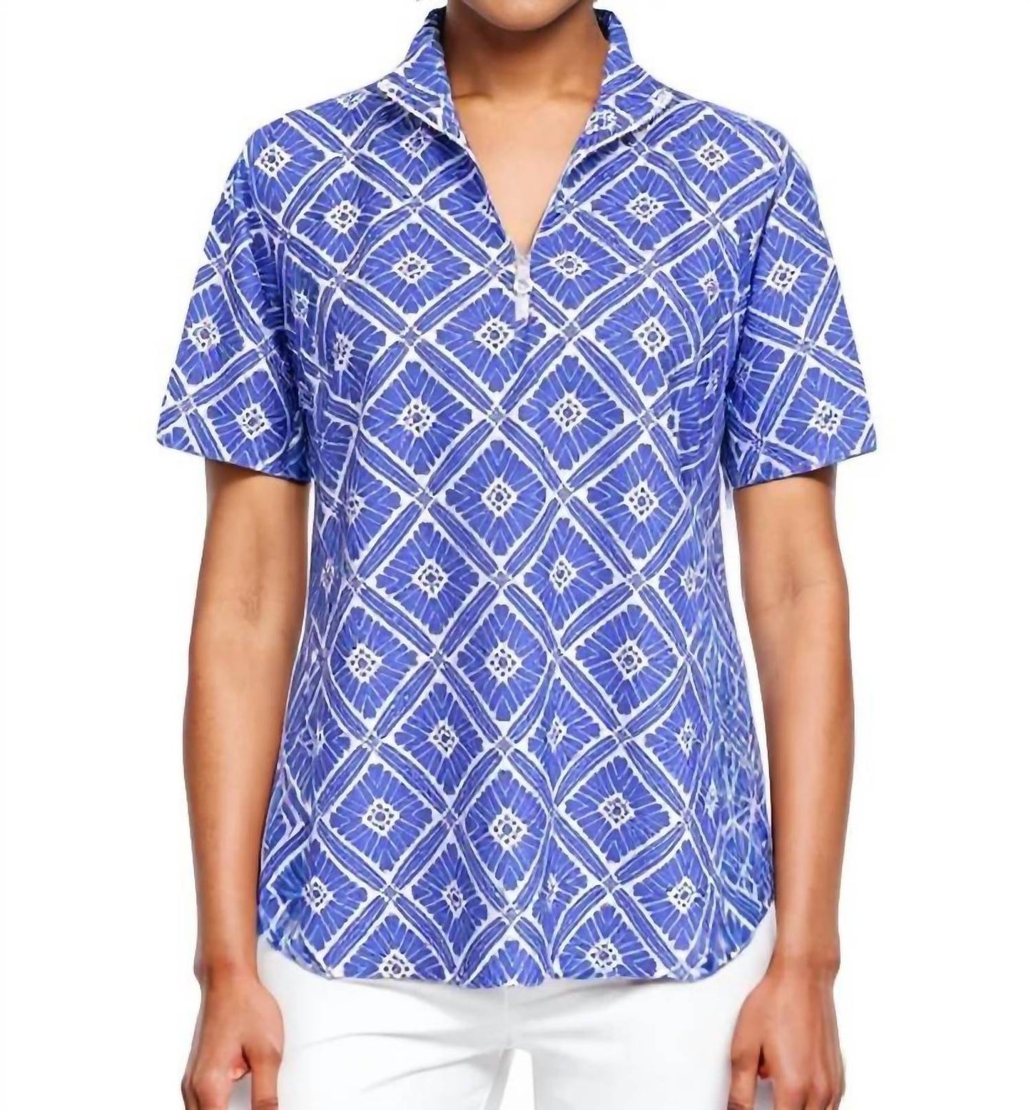 Katherine Way - Bayside Short Sleeve Polo Top