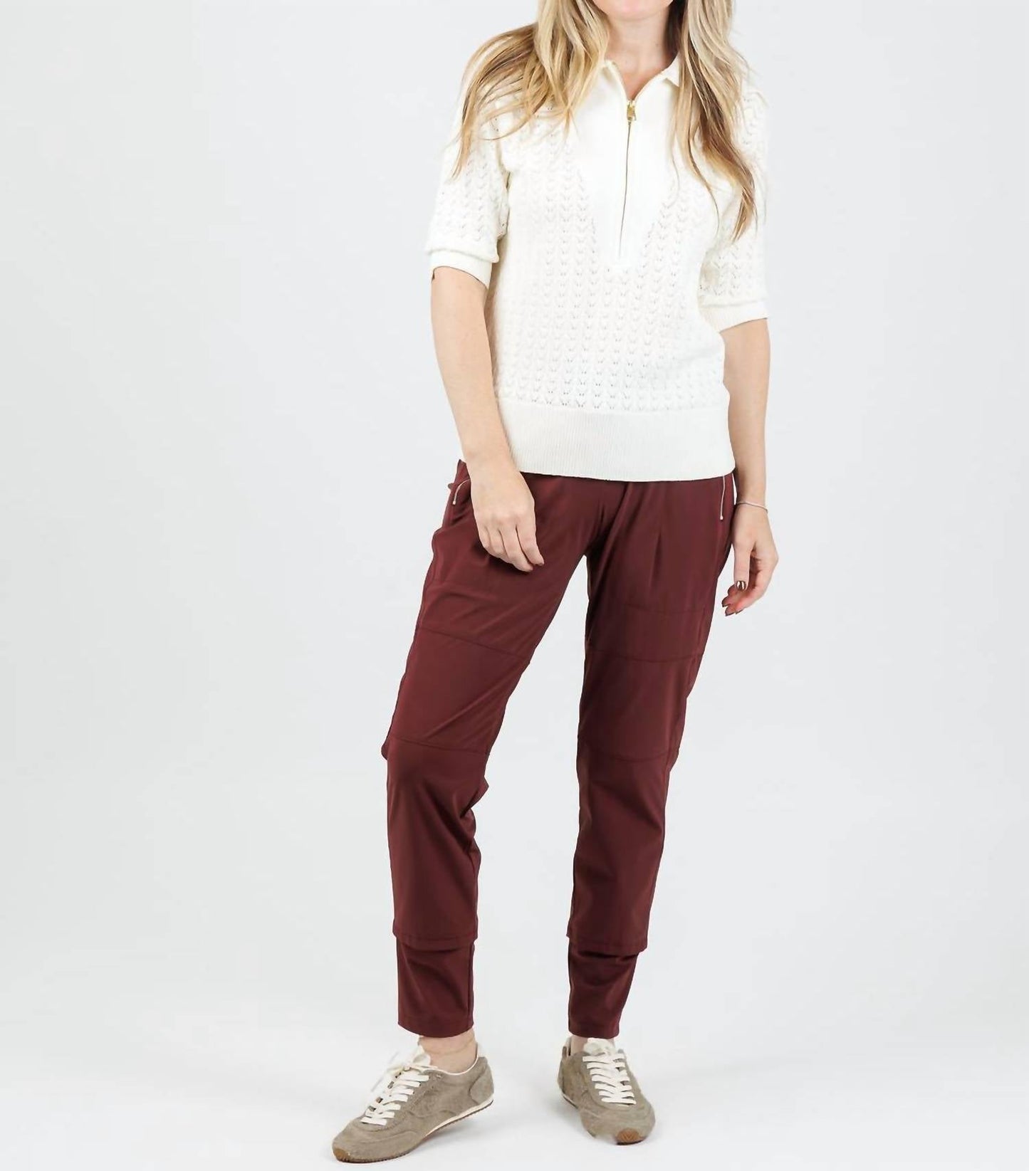 Varley - Arney Half Zip Knit Polo Sweater