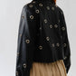 Aaron & Amber - Grommet Faux Leather Jacket