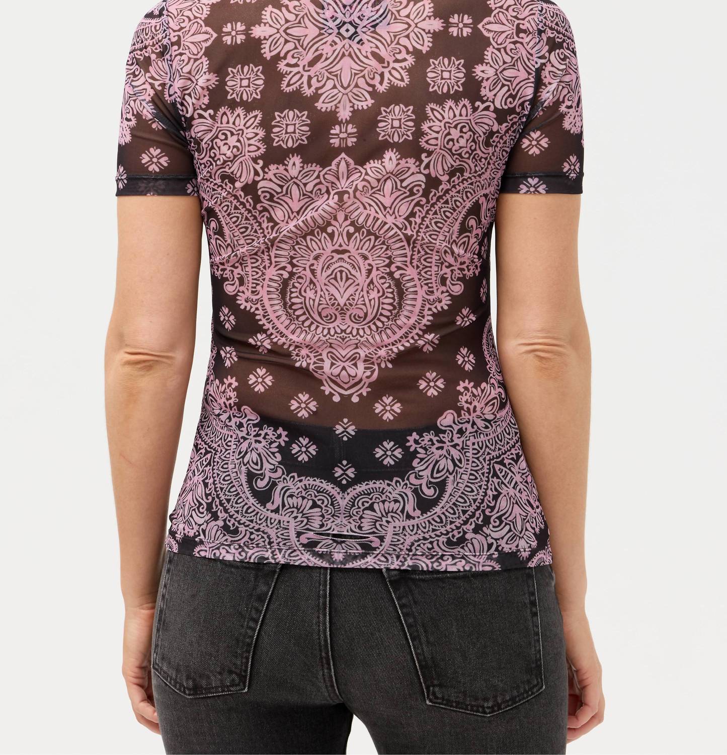 Johnny Was - ELEANOR SHORT SLEEVE MESH TEE