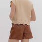 Entro - Scalloped Sweater Top