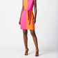 Joseph Ribkoff - Color-blocked Belted Dress