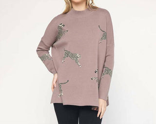 Entro - Leopard Sweater Top
