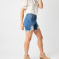 Judy Blue - Midrise Destroyed Frayed Hem Shorts