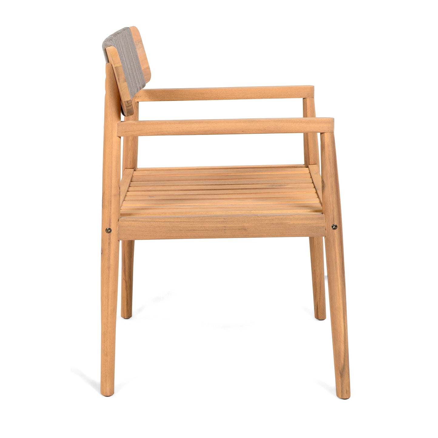 Patio Set Outdoor Acacia Wood Furniture Sets - Braided Dining Chairs & Dining Table