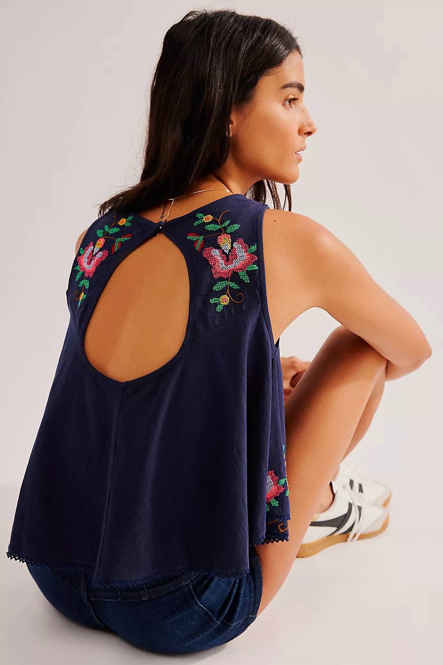 Free People - Fun & Flirty Embroidered Top