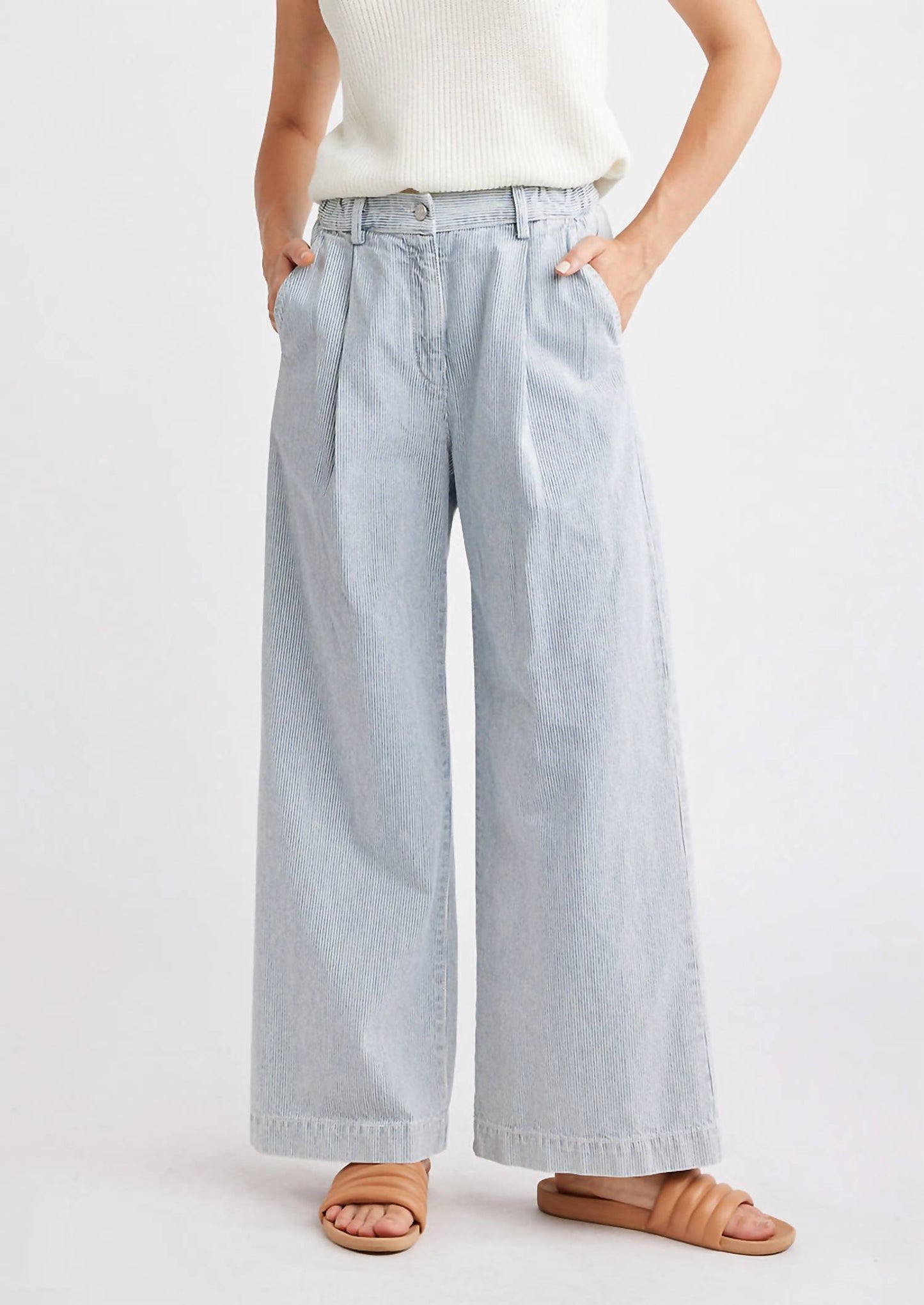 Self Contrast - Caroline Stripe Pants