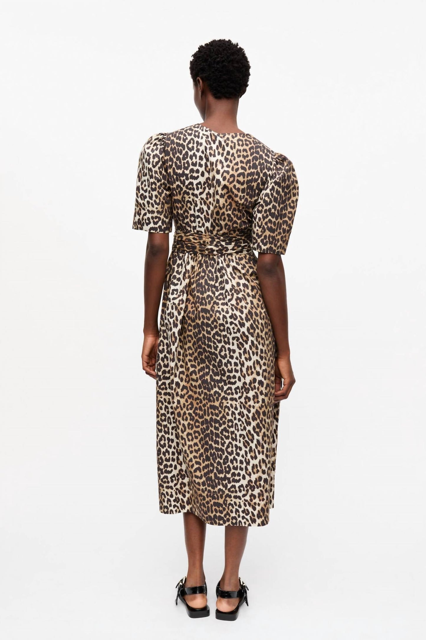 Ganni - Women's Tie Strap Midi Dress