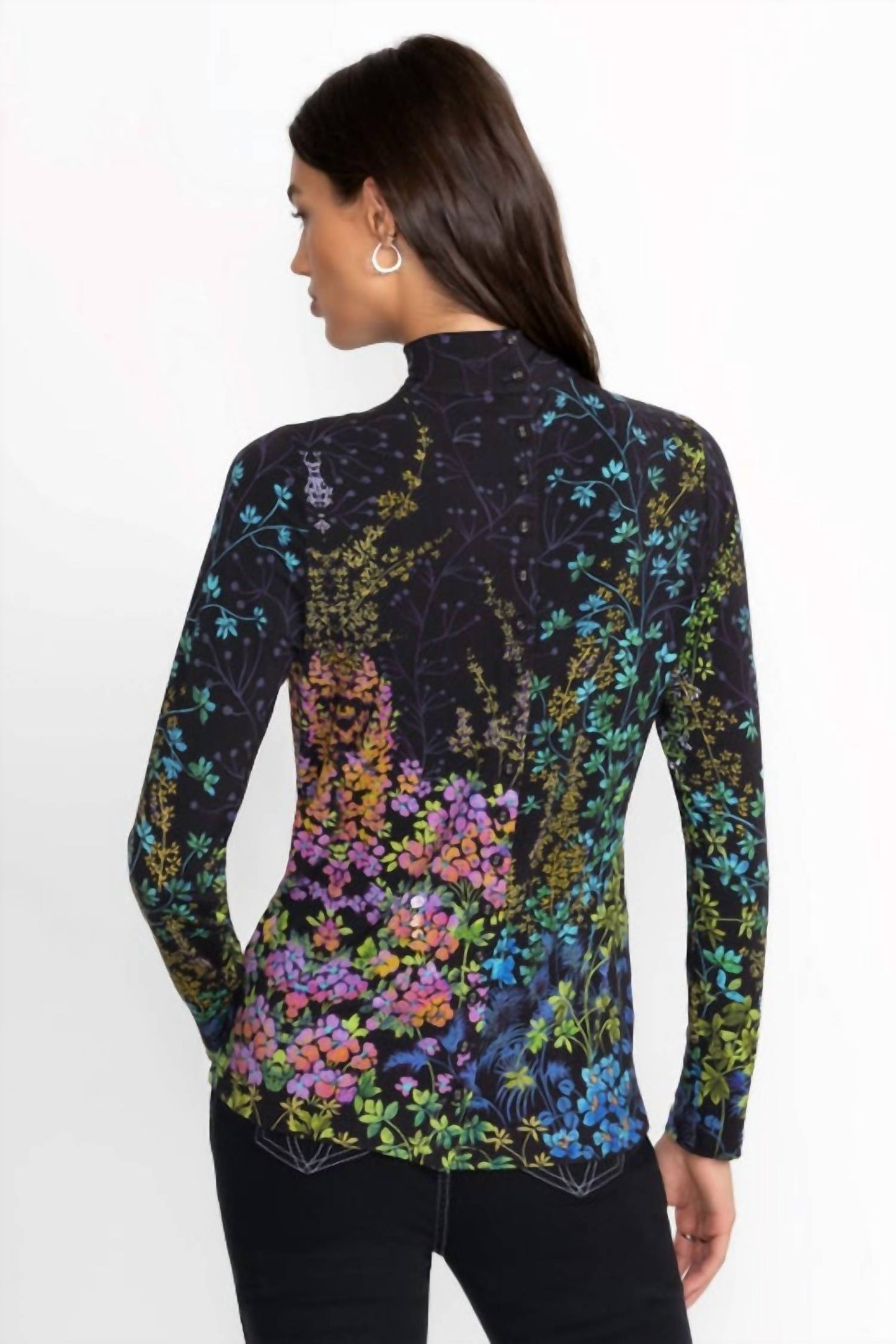 Johnny Was - JANIE FAVORITE BUTTON BACK MOCK NECK