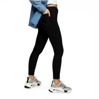 Topshop - Calça Jeans Skinny Jamie de Cintura Alta e Elástica