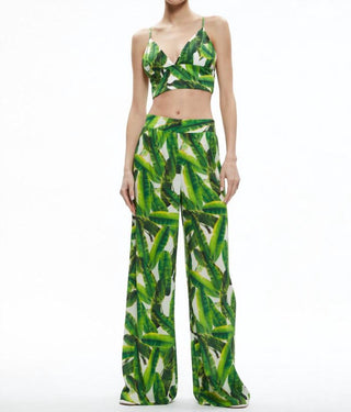 Alice + Olivia - Russell Palm Wide-leg Pant