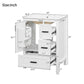 Bathroom Vanity With Sink, Soft-Close Doors, Double-Layer Shelf And 3 Drawers