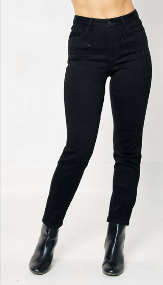 Judy Blue - Calça Jeans Skinny Feminina com Strass