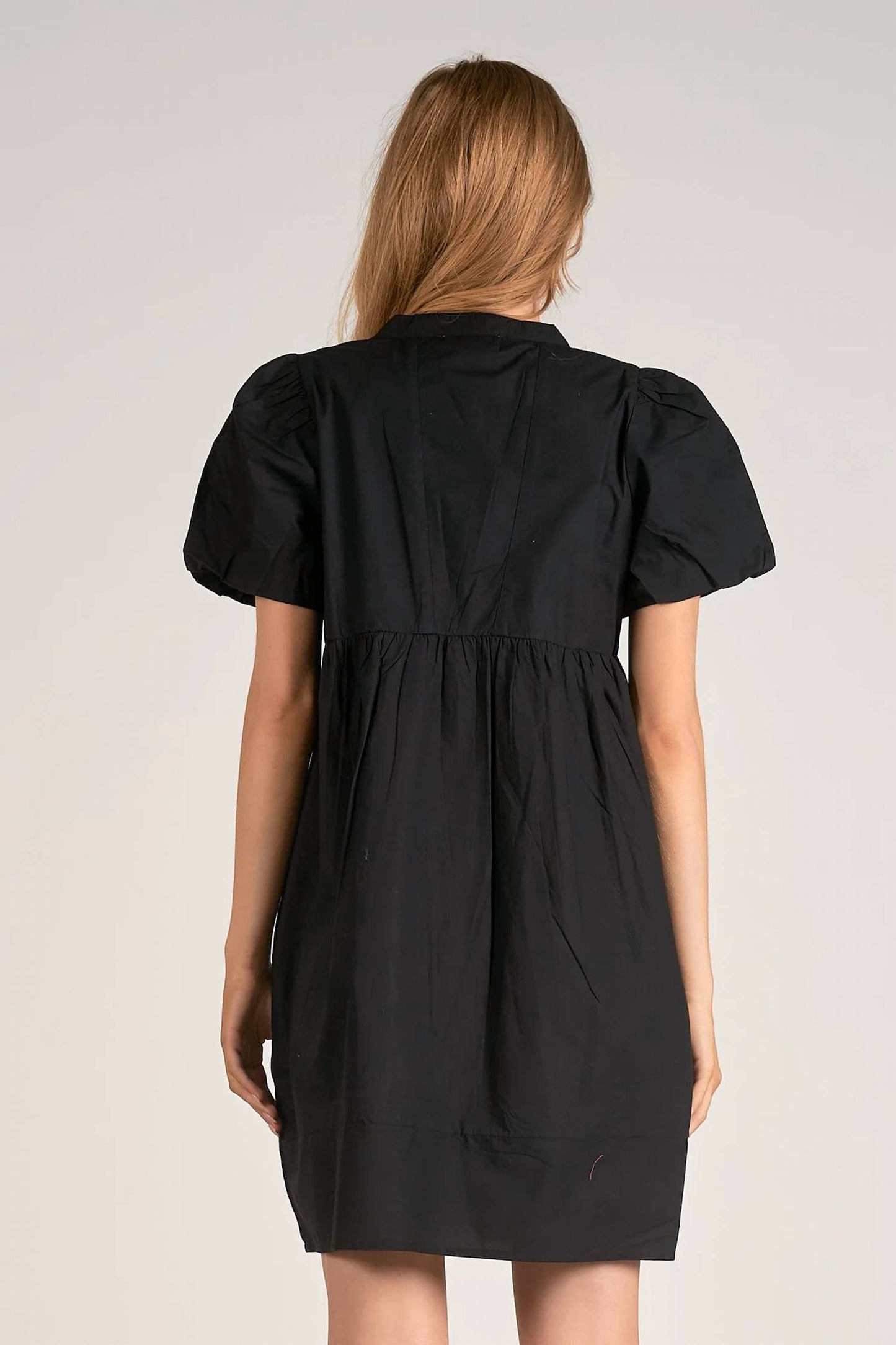 Elan - V Neck Black Dress